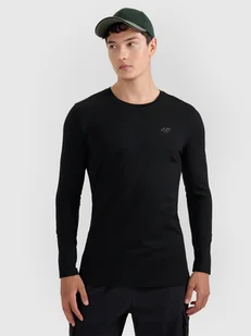 4F Longsleeve slim gładki męski - czarny XXL - Koszulki męskie 4F Longsleeve slim gładki męski - czarny XXL - Koszulki męskie - miniaturka - grafika 1