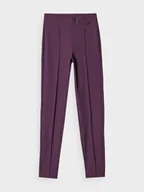 Spodnie sportowe damskie - Damskie legginsy basic 4F 4FRAW24TTIGF225 - fioletowe - miniaturka - grafika 1