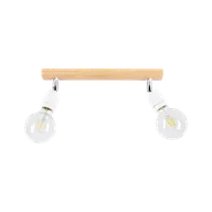 Lampy sufitowe - Britop Porcia Wood lampa sufitowa (spot) 2-punktowa dąb olejowany/biały 8125274 8125274 - miniaturka - grafika 1