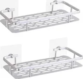 Półki łazienkowe - ATL DA264A 2x półka łazienkowa pod prysznic srebrna - miniaturka - grafika 1
