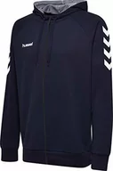 Bluzy męskie - Hummel HMLGO Cotton Zip bluza z kapturem dla mężczyzn, niebieski, xxl - miniaturka - grafika 1