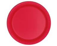 Naczynia i sztućce jednorazowe - GoDan Talerzyki papierowe, czerwone, 23 cm, 8 sztuk - miniaturka - grafika 1