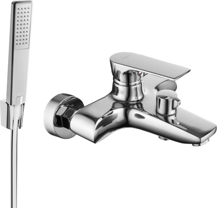 Mexen Axel R72 bateria wannowa z zestawem prysznicowym, chrom - 7383R72-00
