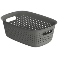 Pudła i pojemniki do przechowywania - Pojemnik Openstore 3.5 l 28 x 10.5 x 19.5 cm szary Spaceo - miniaturka - grafika 1