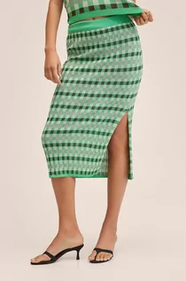 Spódnice - Mango spódnica Emir kolor zielony midi ołówkowa - grafika 1