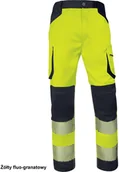 Odzież robocza - Delta Plus Spodnie Stretch - żółty fluo-granatowy S - miniaturka - grafika 1