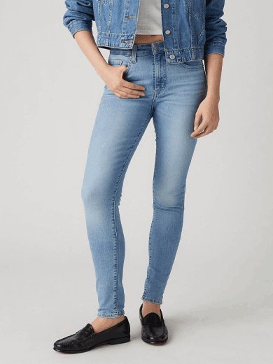 jeansy damskie levis 18882 0601 - 721 high skinny niebieski wave light