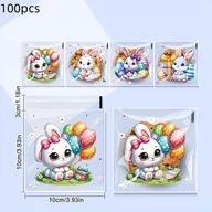 Inne - TEMU -pack Easter Bunny Cartoon Pattern Transparentny Plastikowy Worek Na Prezenty, Rozmaite Projekty Jajek Do Uroczystości I Pakowanie Cukierków - miniaturka - grafika 1