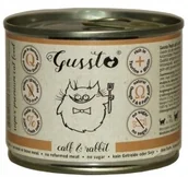 Mokra karma dla kotów - Gussto Świeża Cielęcina z Królikiem 200 g karma dla kota bez zbóż - miniaturka - grafika 1