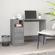Biurka - vidaXL Biurko z szufladami, szary dąb sonoma, 102x50x76 cm - miniaturka - grafika 1