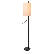 Oprawy, klosze i abażury - Stojąca lampa LED do czytania Magic z beżowym lnianym kloszem - miniaturka - grafika 1