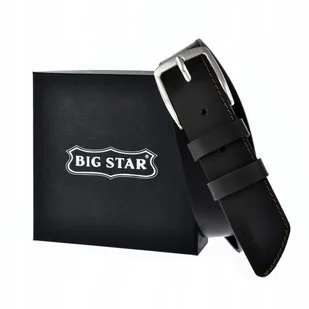 BIG STAR PASEK MĘSKI SKÓRZANY KK675102 CZARNY 105 - Paski - miniaturka - grafika 1