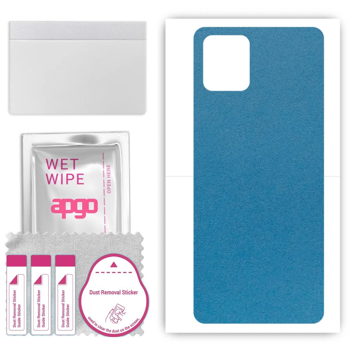 Folia naklejka skórka strukturalna na TYŁ Zamsz do Vivo IQOO U3x - Zamsz Niebieski - apgo SKINS