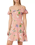Sukienki - Koton Damska letnia sukienka w paski kwiatowy wzór sukienka na imprezę, Biały (paski 02u), 34 - miniaturka - grafika 1