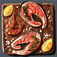 Malowanie po numerach - Ideyka Malowanie po numerach - Morski delikates 30x30cm - miniaturka - grafika 1