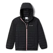 Kurtki i płaszcze dla dziewczynek - Columbia Młodzieżowa kurtka z kapturem Powder Lite, czarna, S - miniaturka - grafika 1