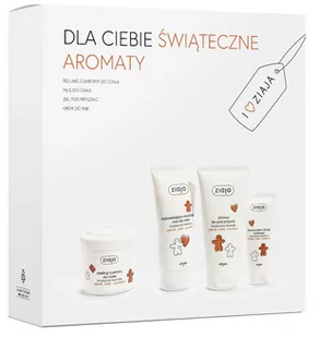 Ziaja Gingerbread Gift Set zestaw Peeling do ciała 200 ml + pianka do ciała 160 ml + krem do rąk 50 ml + żel pod prysznic 160 ml - Zestawy kosmetyków damskich - miniaturka - grafika 1