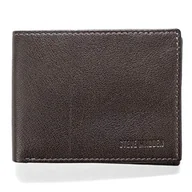 Portfele - Steve Madden Męski skórzany portfel RFID o dużej pojemności przymocowana kieszeń z klapką, jeden rozmiar, Brązowy (gładkie ziarno), Rozmiar Uniwersalny - miniaturka - grafika 1