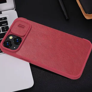 Nillkin Qin Leather Pro Case etui iPhone 14 osłona na aparat kabura pokrowiec obudowa z klapką czarny - Etui i futerały do telefonów - miniaturka - grafika 19