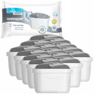 15X Wessper Aquamax Protect Zamienny Filtr/ Wkład Wody Do Dzbanków: Brita, Aquaphor, Wessper, Dafi (Zamiennik) - Wkłady filtrujące - miniaturka - grafika 1