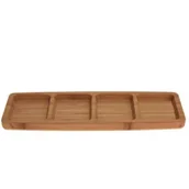 Tace i patery - Excellent Houseware Bambusowa patera do serwowania 33 cm - miniaturka - grafika 1