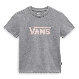 Vans Damska koszulka Drop V Ss Crew, Grey Heather 2, M - Koszulki i topy damskie - miniaturka - grafika 1