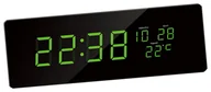 Zegary - JVD Zegar ścienny DH2.1 LED Cyfry 7,5 cm Długość 51 cm - odcienie zielonego - miniaturka - grafika 1