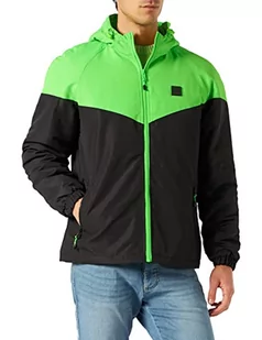 Urban Classics Kurtka męska, czarny/zielony neonowy, XL - Kurtki męskie - miniaturka - grafika 1