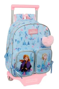 Safta FROZEN ICE MAGIC Plecak dziecięcy z wózkiem 705, idealny dla dzieci w różnym wieku, wygodny i wszechstronny, jakość i wytrzymałość, 28 x 10 x 34 cm, Jasnoniebieski, M, Casual - Plecaki szkolne i tornistry - miniaturka - grafika 1