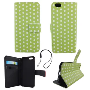 Etui na telefon komórkowy Apple iPhone 6 / 6s Polka Dot Green White - Etui i futerały do telefonów - miniaturka - grafika 1