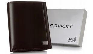 Skórzany portfel męski w orientacji pionowej - Rovicky - Portfele - miniaturka - grafika 1