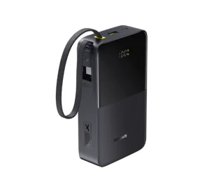 Baseus EnerFill FC51 Bipow2 Pro Digital Display 20000mAh Wbudowany kabel USB-C 22,5W Czarny - Powerbanki - miniaturka - grafika 1