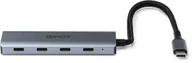 Huby USB - Lindy 43414 huby i koncentratory USB 3.2 Gen 2 3.1 Gen 2 Type-C 10000 Mbit/s Szary - miniaturka - grafika 1