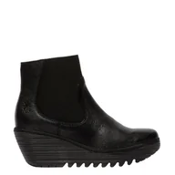 Botki damskie - Botki Fly London YADE 398 Black Mousse P501398000 - miniaturka - grafika 1