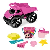 Zabawki do piasku - WADER Maximus Wywrotka Różowa komplet do piasku 7 el zabawka dla dziewczynki - miniaturka - grafika 1