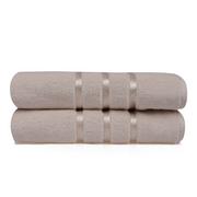 Ręczniki - Zestaw 2 piaskowych bawełniany ręczników kąpielowych Foutastic Dolce, 70x140 cm - miniaturka - grafika 1