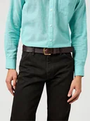 Paski - WRANGLER MĘSKI PASEK WRANGLER WEST BELT BROWN 112365274 - Wrangler - miniaturka - grafika 1