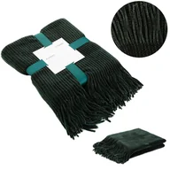 Koce - Koc CHENILLE szenilowy zielony 130x170 cm HOMLA - miniaturka - grafika 1