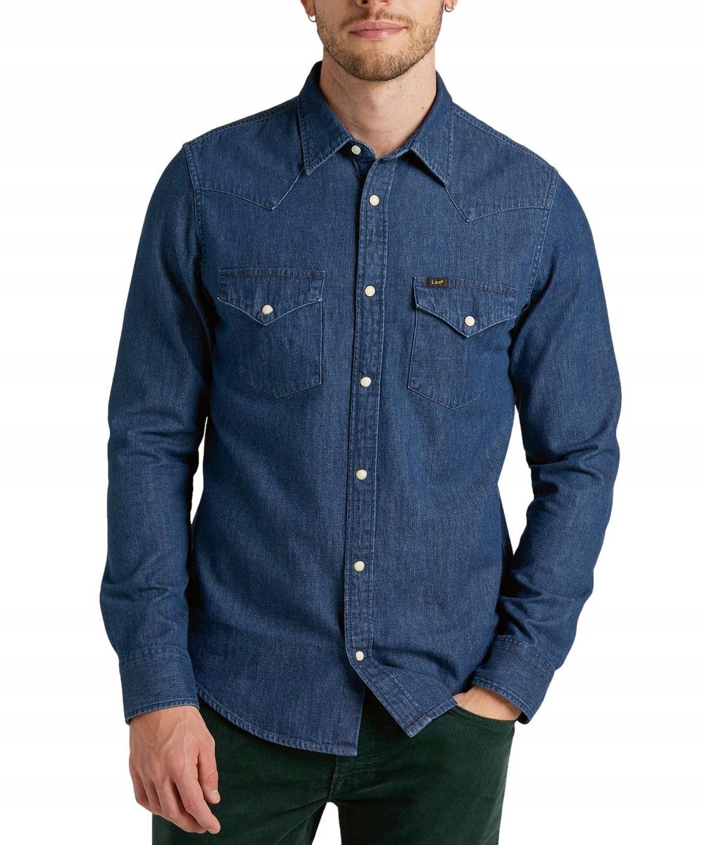 Koszula Lee REGULAR WESTERN 112321897 L66WCUVK Mid Stone S