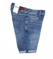 Spodenki damskie - Pepe Jeans -Poppy -spodenki jeansowe damskie oryginalne modne szorty - W25 - miniaturka - grafika 1