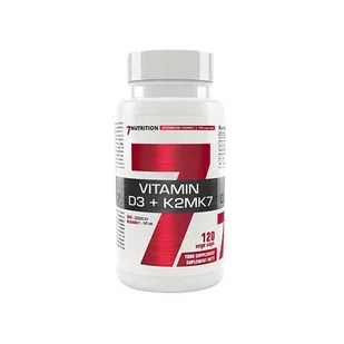 7 NUTRITION Vitamin D3 + K2MK7 [ 120vcaps. ] - 7 Nutrition - Witamina D3 + K2MK7 - Witaminy i minerały dla sportowców - miniaturka - grafika 1