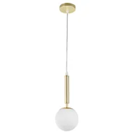 Lampy sufitowe - NOWOCZESNA LAMPA WISZĄCA KLASYCZNE ZŁOTO LEDO W1 - miniaturka - grafika 1