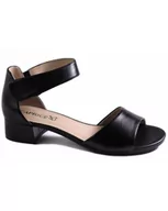 Sandały damskie - SANDAŁY CAPRICE - 9-28212-42 022 BLACK - Caprice - miniaturka - grafika 1
