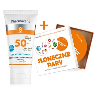 Pharmaceris Zestaw S Dermopediatric Krem SPF50+ 50ml + Gra słoneczne pary GRATIS - Kremy dla dzieci - miniaturka - grafika 1