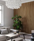 Panele ścienne i boazeria - 275x3x4 cm LD Lamele (dąb wotan) - Lamele ścienne i sufitowe 3D - miniaturka - grafika 1