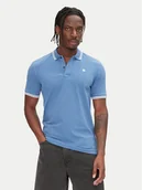 Koszulki męskie - G-Star Raw Polo Dunda D17127-5864 Brązowy Slim Fit - miniaturka - grafika 1