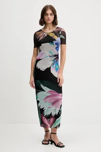 Desigual sukienka BERNADETTE kolor czarny 25WWVK19 - Sukienki - miniaturka - grafika 1