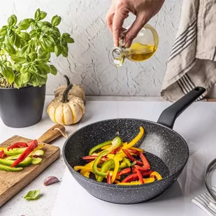 PATELNIA MARMURKOWA Z POKRYWĄ KLAUSBERG 24cm KB-7666 - Patelnie - miniaturka - grafika 2