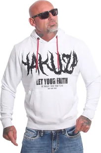 Męska bluza z kapturem Yakuza Faith, biały, 4XL - Bluzy męskie - miniaturka - grafika 1