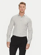 Koszule męskie - Calvin Klein Koszula Poplin Stretch Slim Shirt K10K108229 Szary Slim Fit - miniaturka - grafika 1